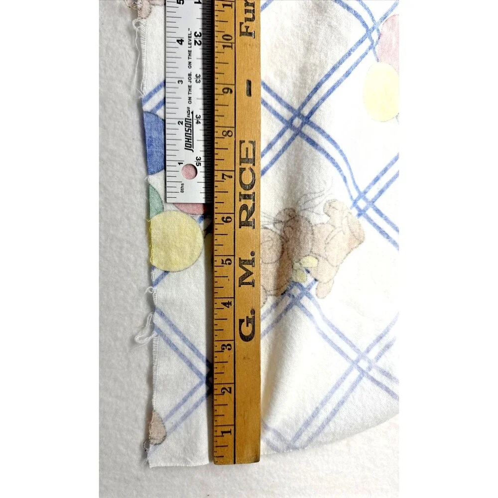 Princess Fabric Vintage 80s Teddy Bears Balloons Cotton Fabric 4.89 Yards NOS